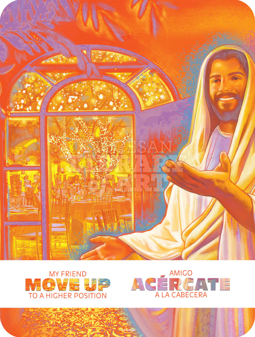 My friend, move up to a higher Position. Bilingual, Vibrant : Full Page