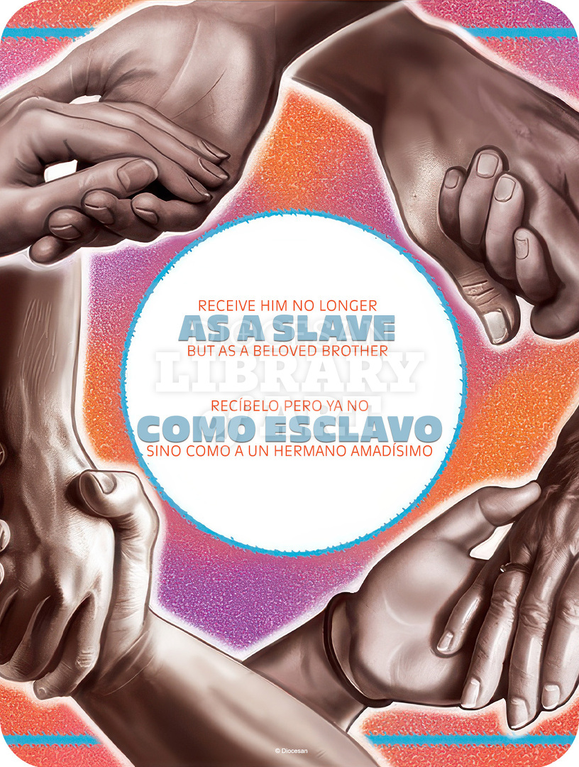 Receive Him no Longer as a Slave. Bilingual, Vibrant : Full Page
