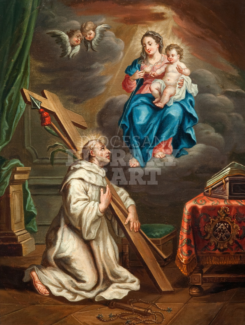 Lactatio or milk miracle of St. Bernard of Clairvaux