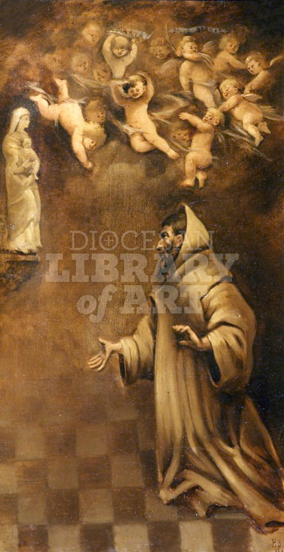 Mary responds to the greeting of St. Bernard of Clarivaux