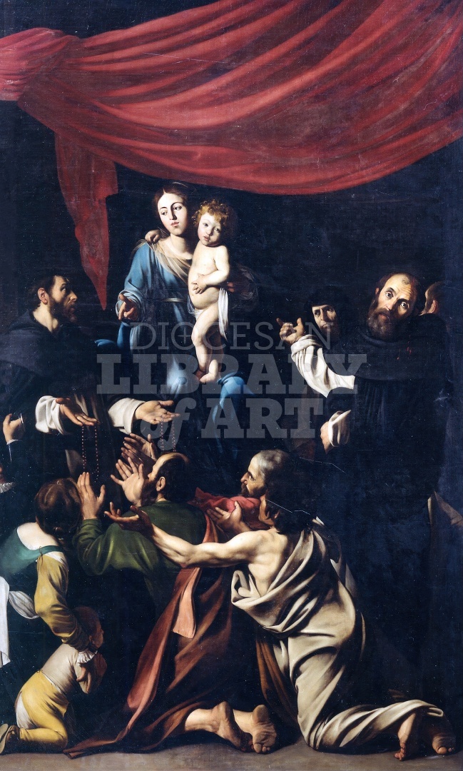 Our Lady and Child Shares the Rosary with St. Dominic