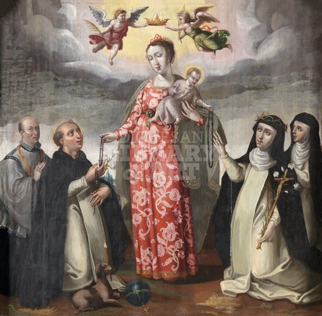 Virgin and Child Giving the Rosary to Dominic Guzman