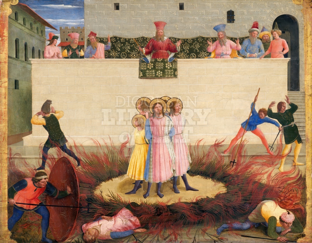Saints Cosmas and Damian and their Brothers Surviving the Stake