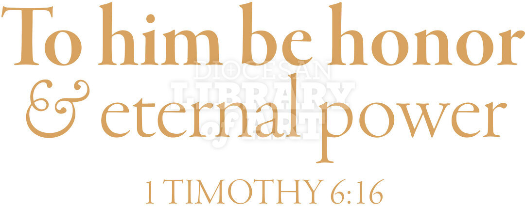 To him be honor and eternal power.
