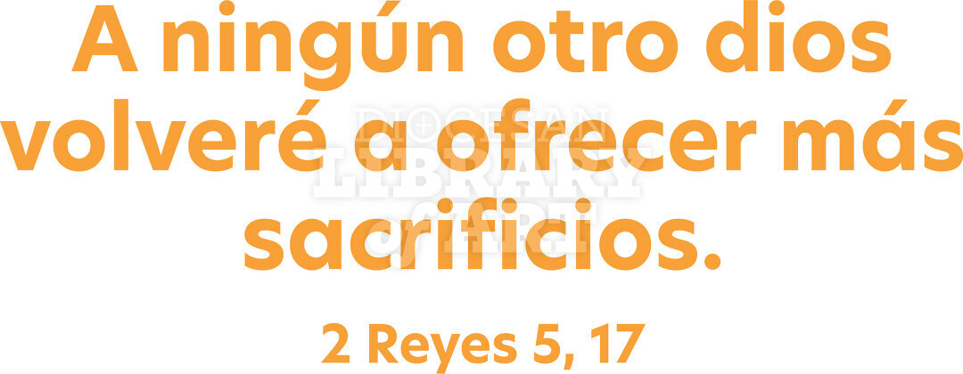 A ningún otro dios volveré a ofrecer más sacrificios.