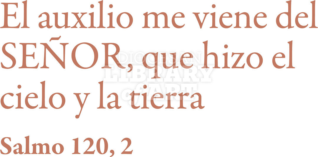 El auxilio me viene del SEÑOR, que hizo el cielo y la tierra.