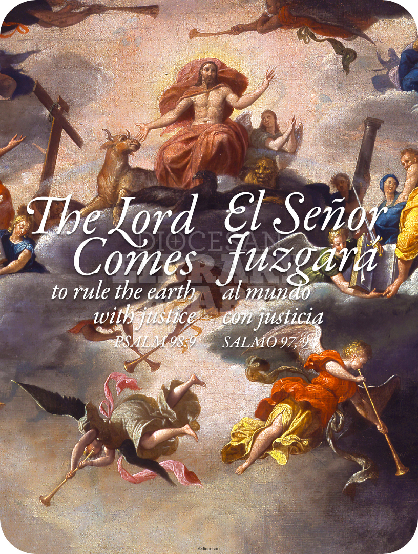 The Lord Comes to Rule the Earth with Justice Bilingual : Full Page