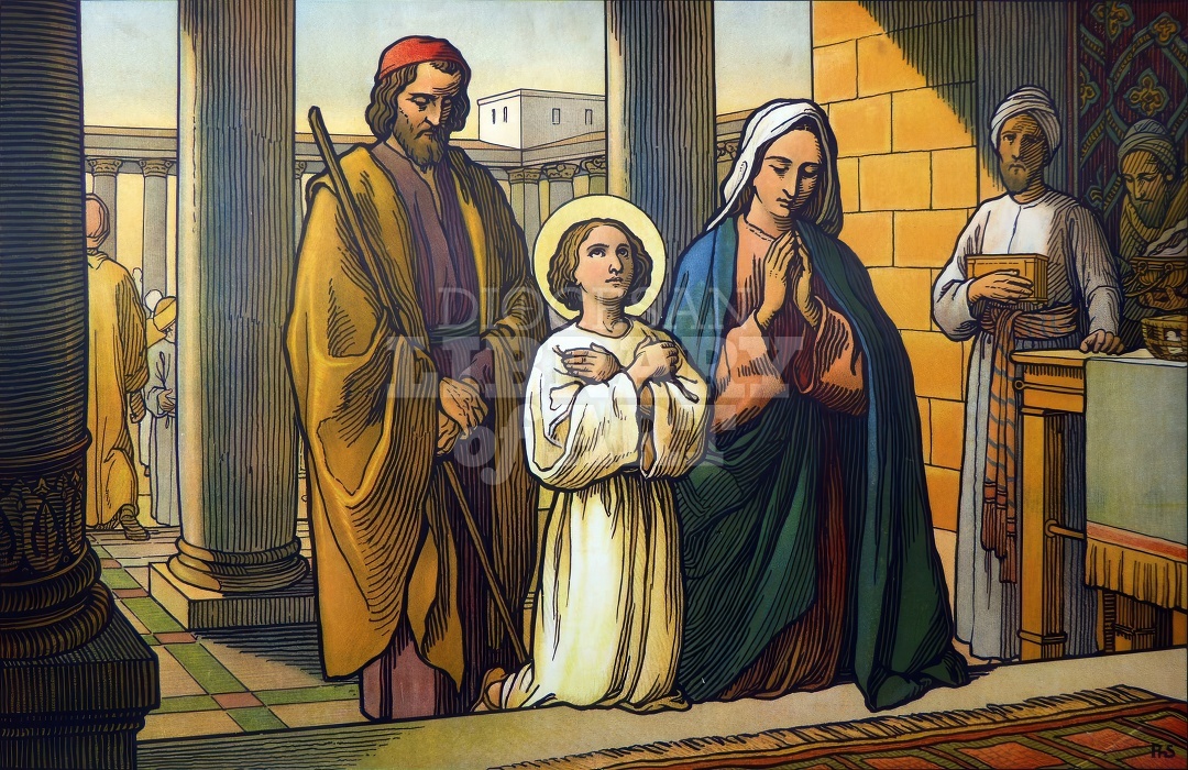 Jesus Mary and Joseph in the Temple