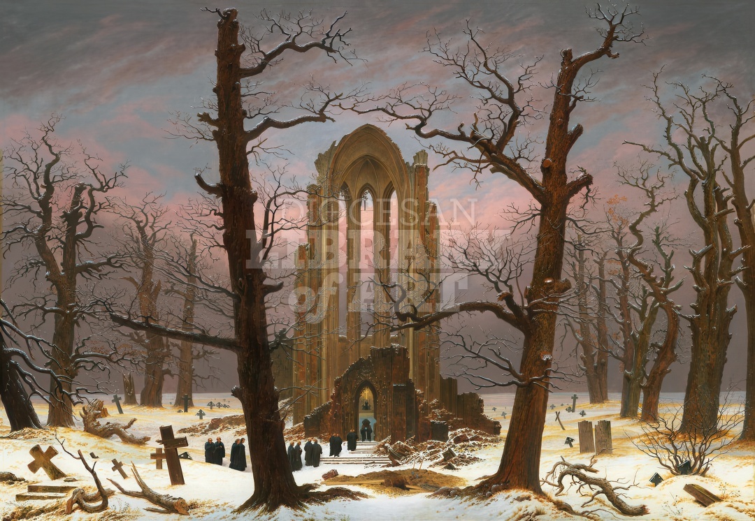 Monastery Cemetery in the Snow