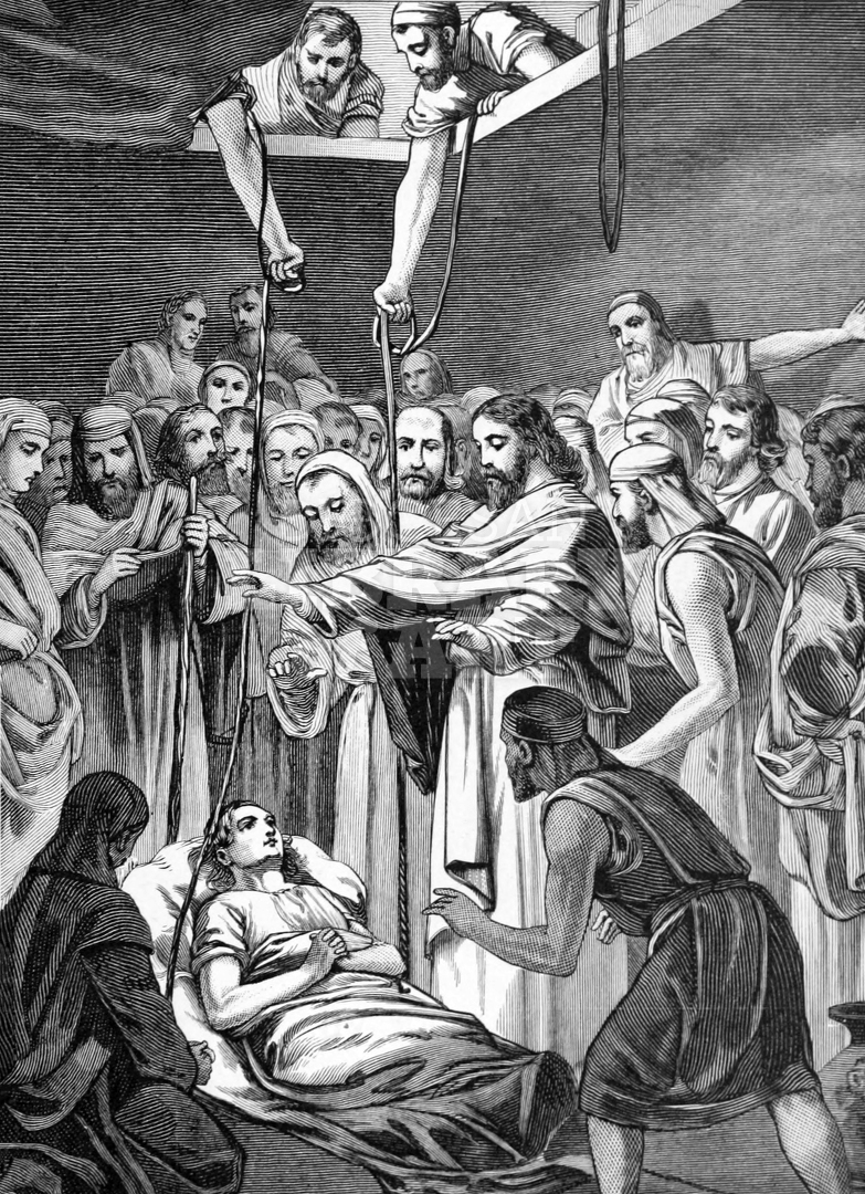 The Sick Man is Let Down From the Roof