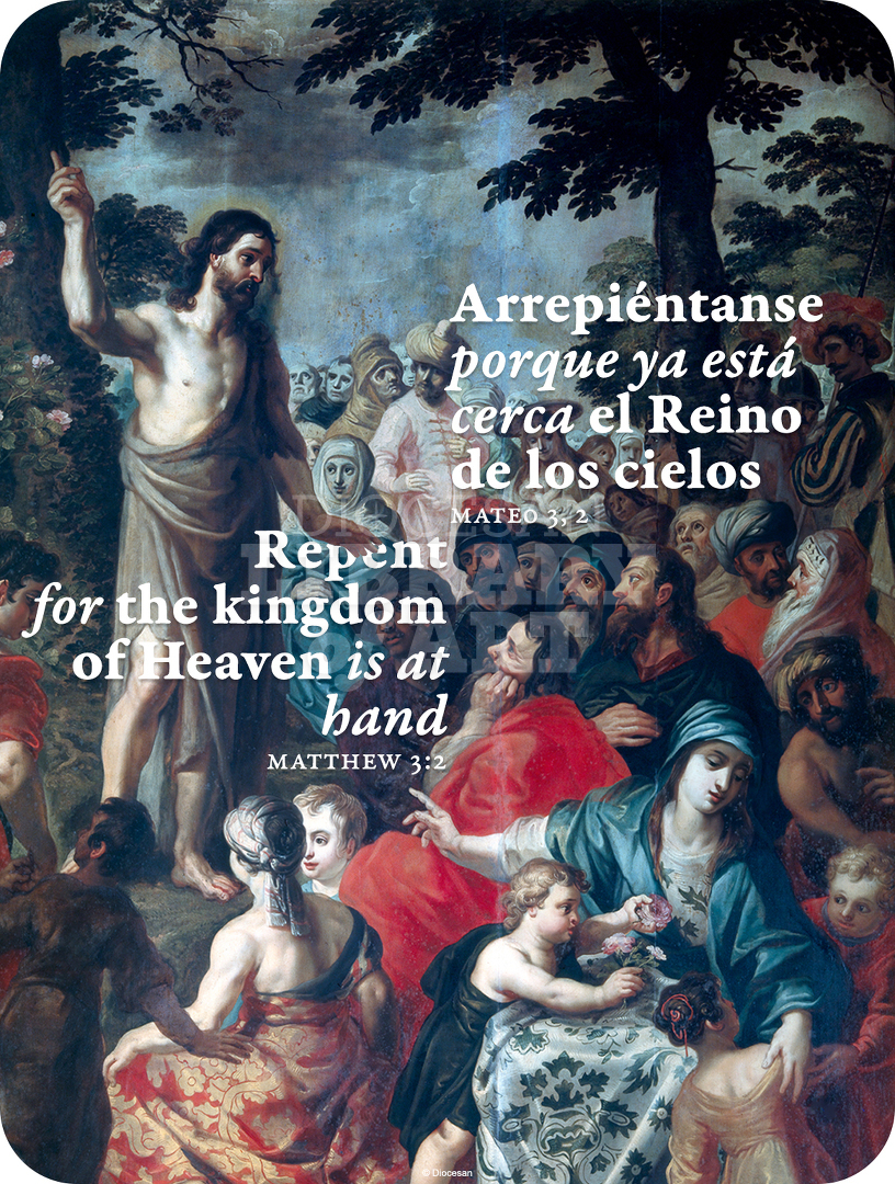 Repent for the Kingdom of Heaven Bilingual : Full Page