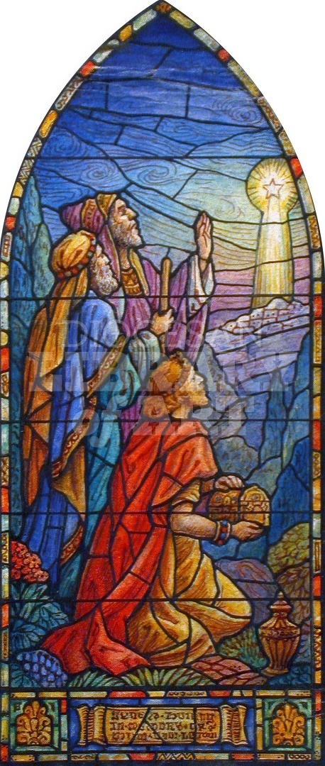 The Three Magi Follow the Star to Bethlehem 