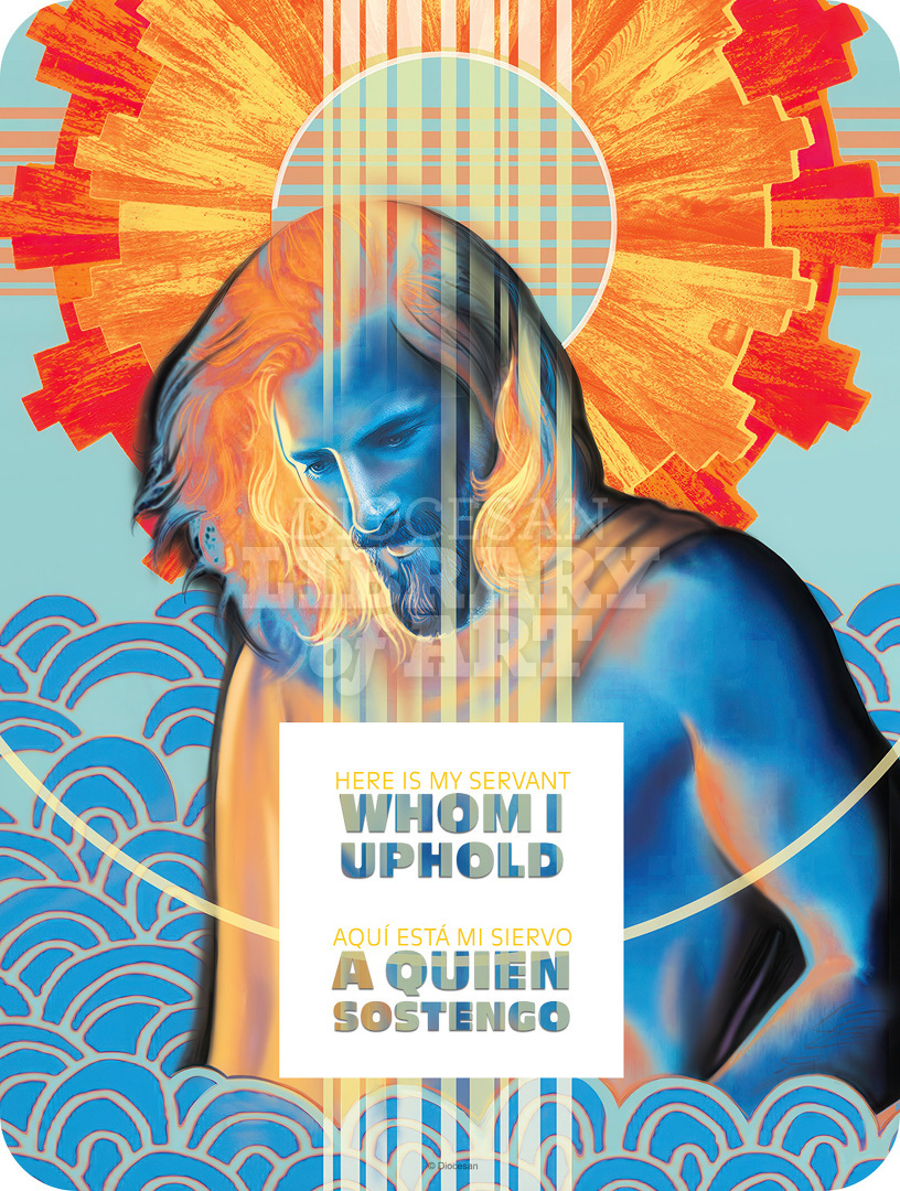 Here is My Servant, Whom I Uphold. Bilingual, Vibrant : Full Page