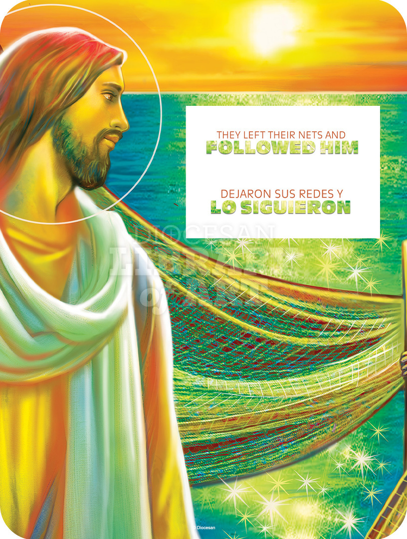 They Left Their Nets. Bilingual, Vibrant : Full Page