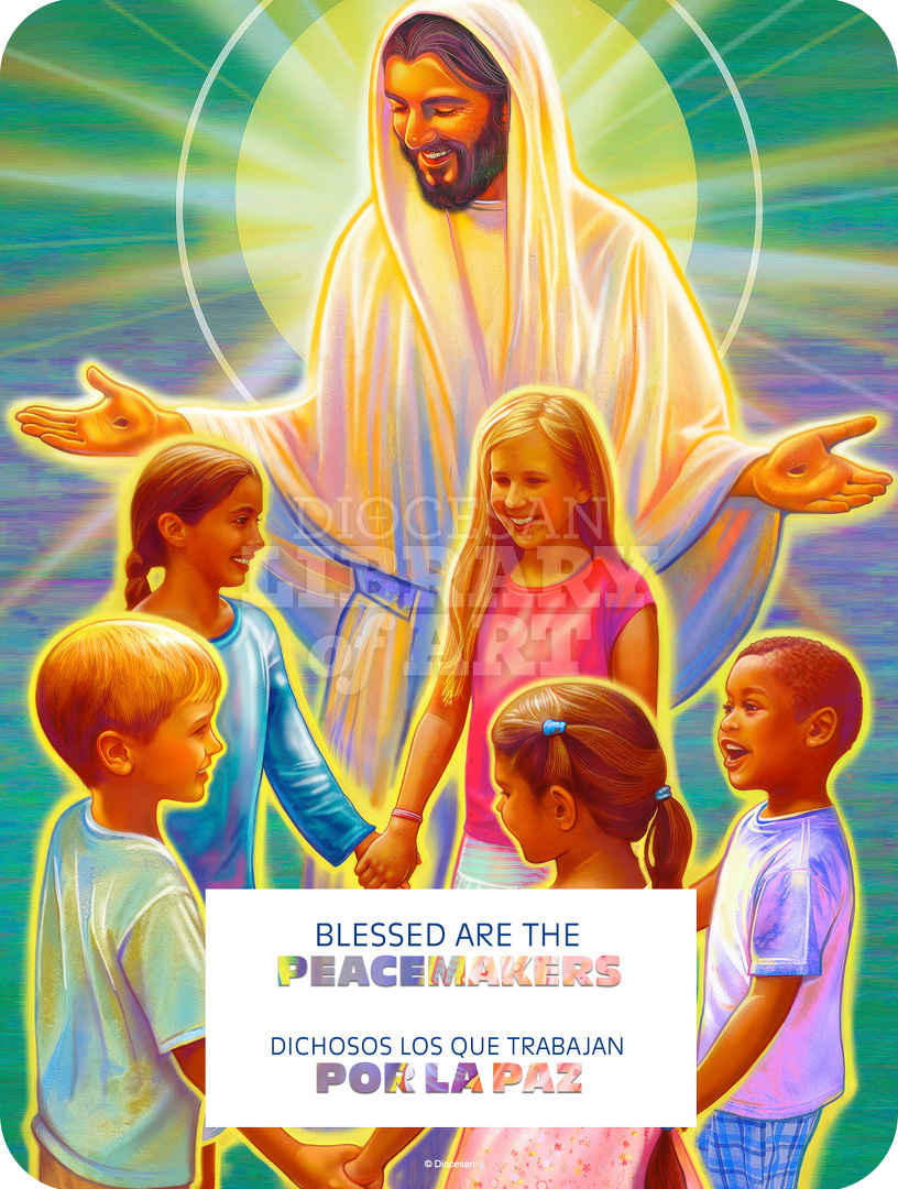 Blessed are the Peacemakers. Bilingual, Vibrant : Full Page