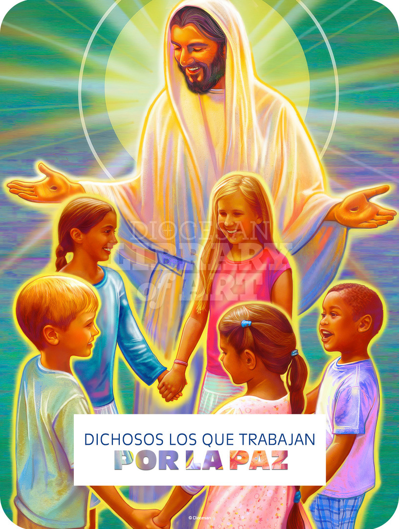 Blessed are the Peacemakers. Spanish, Vibrant : Full Page