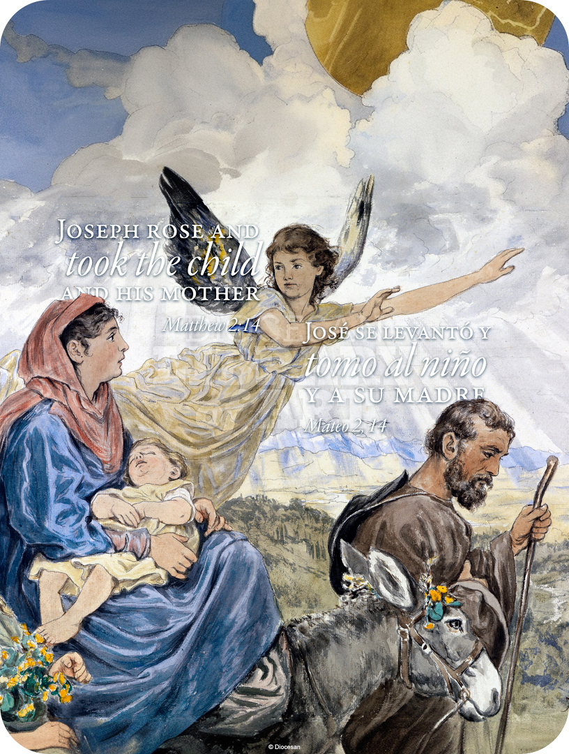 Joseph Rose and Took the Child and His Mother Bilingual : Full Page