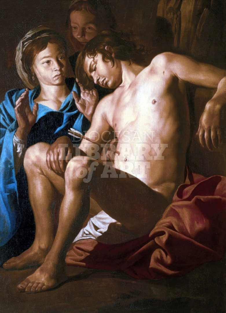 The Wounded Saint Sebastian with Irene and a Servant