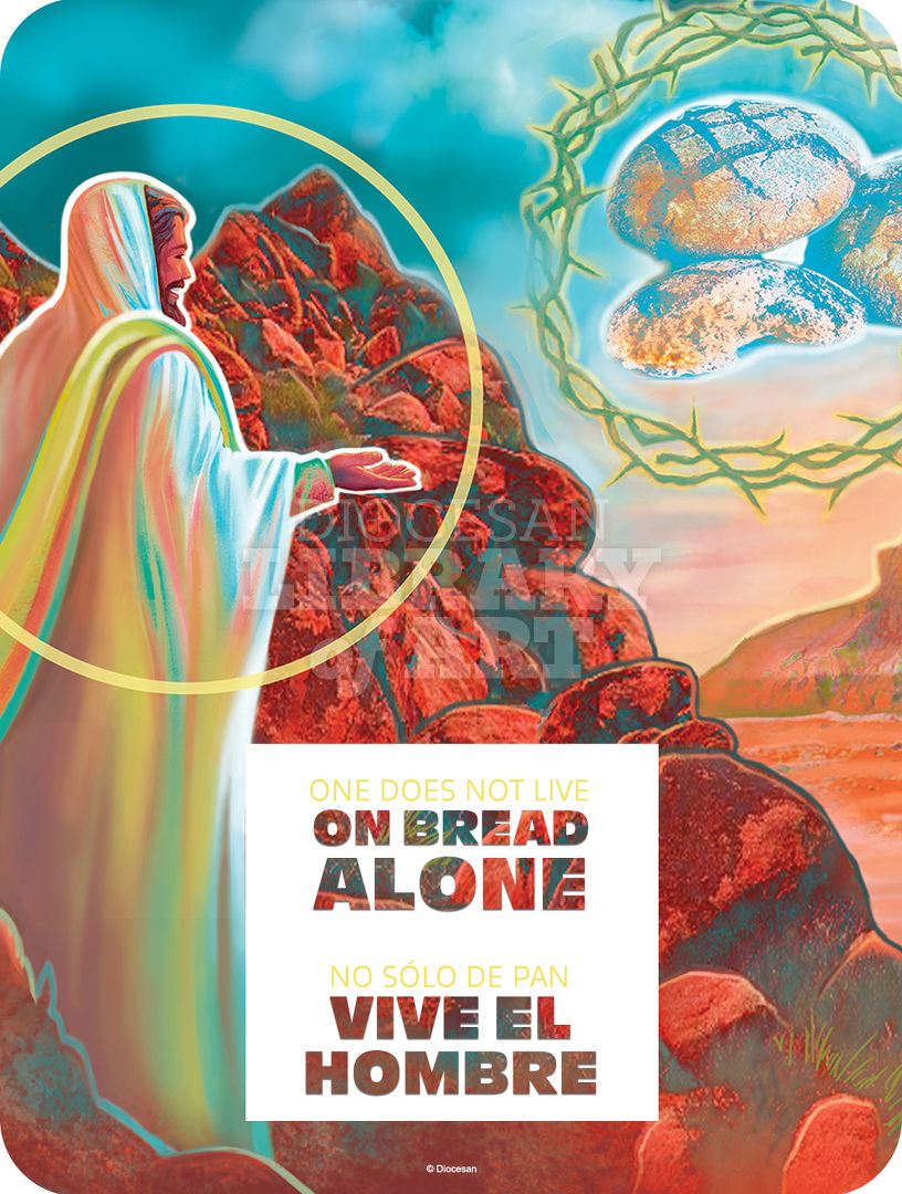 One Does Not Live On Bread Alone. Bilingual, Vibrant : Full Page