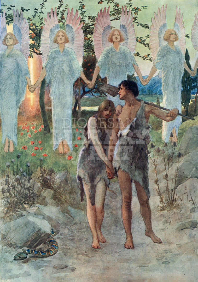 Adam and Eve Are Cast Out of Paradise