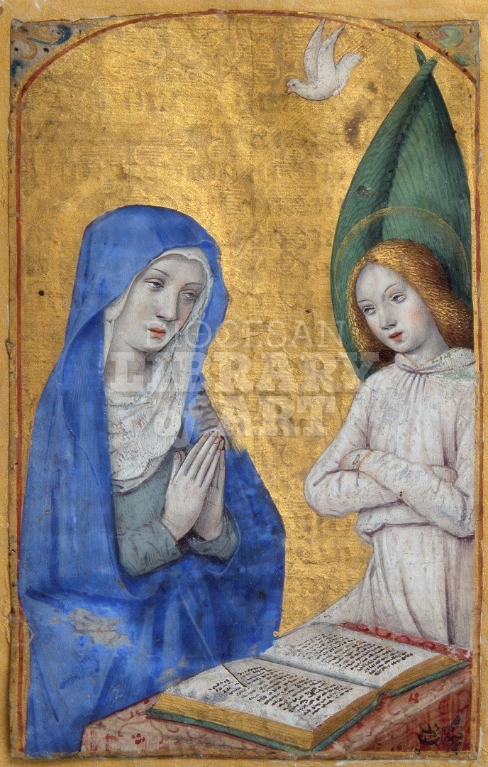 Manuscript Leaf with the Annunciation from a Book of Hours