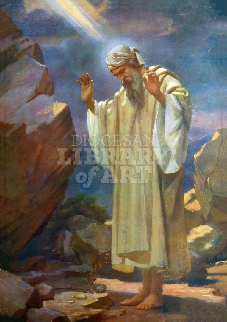 Moses with Both Hands Raised