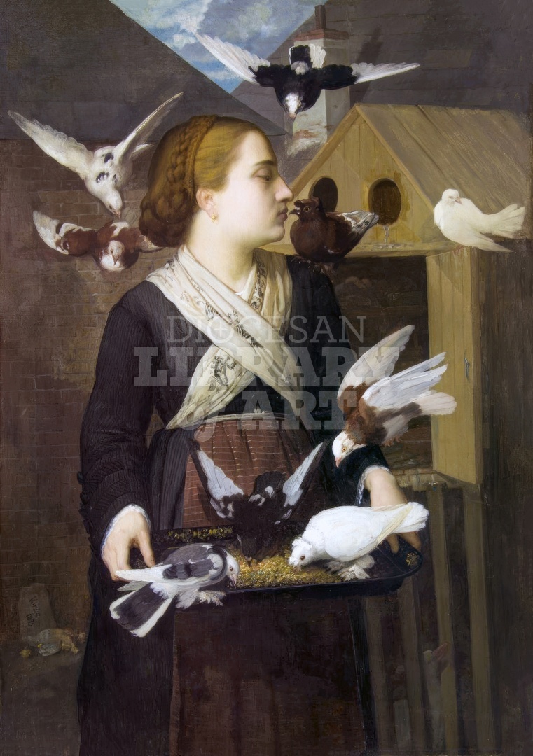 Girl with Pigeons