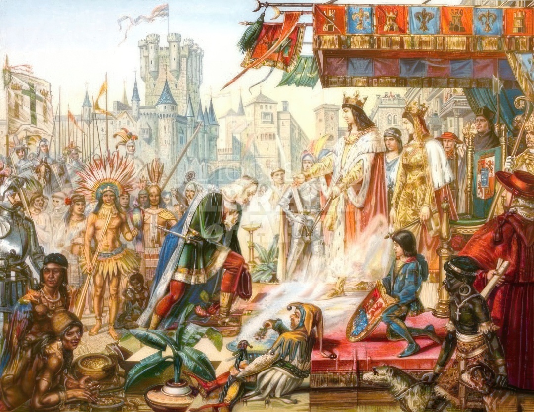 Recording of Columbus at the Spanish Court 1493