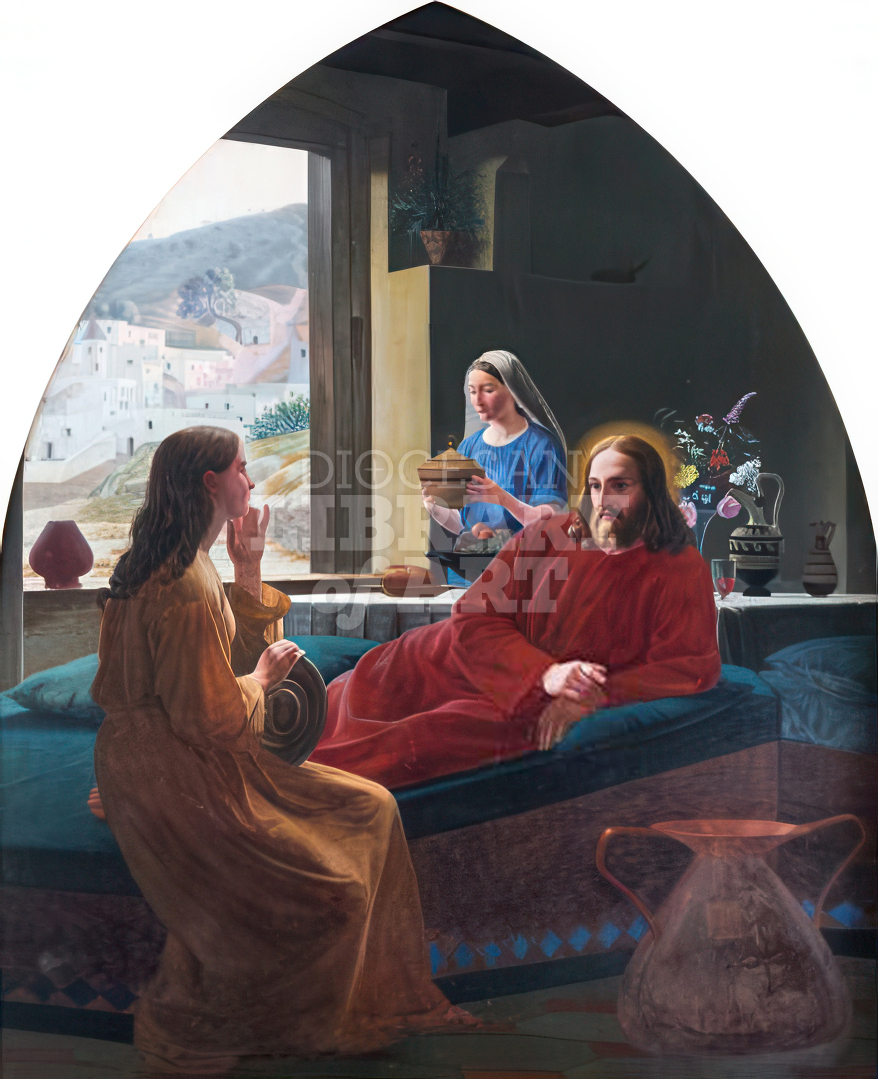 Jesus with Martha and Mary